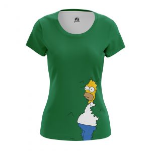 Merchandise Women'S T-Shirt Homer Simpson Simpsons Bushes Art