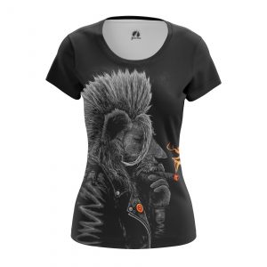 Merchandise Women'S T-Shirt Punk Lion Animals Lions Punk Lion
