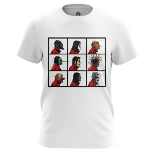 T-shirt Slipknot Masks Stages White Idolstore - Merchandise and Collectibles Merchandise, Toys and Collectibles