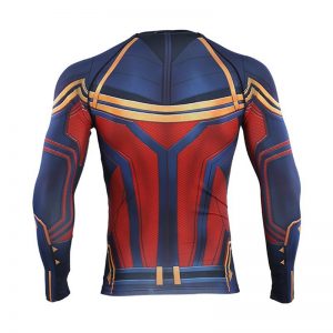 Captain Marvel Rash guard Workout Jersey Endgame Idolstore - Merchandise and Collectibles Merchandise, Toys and Collectibles