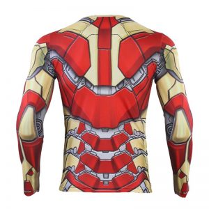 Iron man Rash guard Workout Jersey MK42 Armor Idolstore - Merchandise and Collectibles Merchandise, Toys and Collectibles