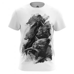T-shirt Wolves Painted Print Animals Top Idolstore - Merchandise and Collectibles Merchandise, Toys and Collectibles