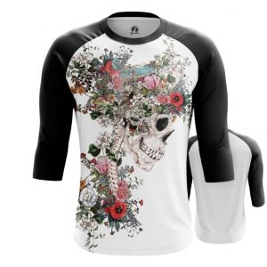 Merchandise Raglan Floral Skeleton Print
