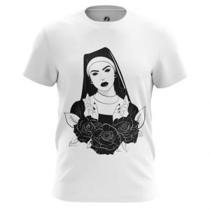 T-shirt Nun Black Flowers Top Idolstore - Merchandise and Collectibles Merchandise, Toys and Collectibles 2