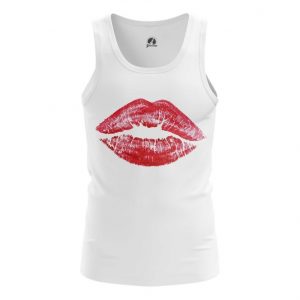 Tank Kiss red lips white Vest Idolstore - Merchandise and Collectibles Merchandise, Toys and Collectibles 2