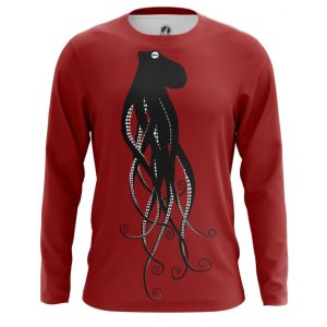Merch Long Sleeve Black Octopus Dark Red
