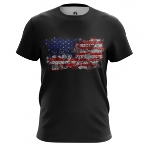 Collectibles T-Shirt Usa Wars Top Black Tee America Flag