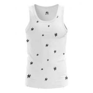 Tank Hashtags Pattern Print Vest Idolstore - Merchandise and Collectibles Merchandise, Toys and Collectibles 2