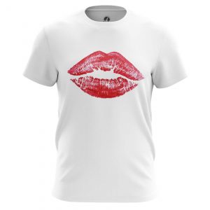 T-shirt Kiss red lips white Top Idolstore - Merchandise and Collectibles Merchandise, Toys and Collectibles