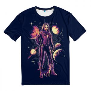 Merchandise T-Shirt Captain Marvel And Cat