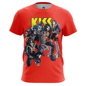 T-shirt Kiss Band Red Print Glam Idolstore - Merchandise and Collectibles Merchandise, Toys and Collectibles