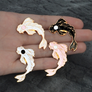 Pin Dream Fish Black enamel brooch Idolstore - Merchandise and Collectibles Merchandise, Toys and Collectibles