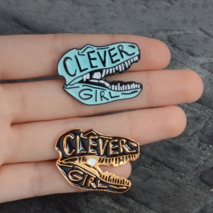 Pin Clever Girl Black enamel brooch Idolstore - Merchandise and Collectibles Merchandise, Toys and Collectibles