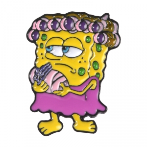 Merchandise Pin Hair Curlers Spongebob Enamel Brooch