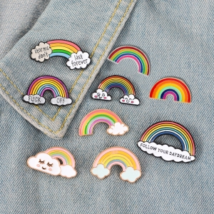 Pin Rainbow Cloud enamel brooch Idolstore - Merchandise and Collectibles Merchandise, Toys and Collectibles
