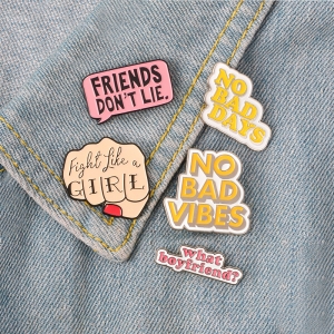 Pin Friends Don’t Lie Pink enamel brooch Idolstore - Merchandise and Collectibles Merchandise, Toys and Collectibles