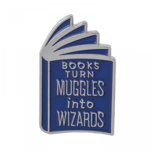 Merch Pin Books Turn Muggles Into Wizards Enamel Brooch