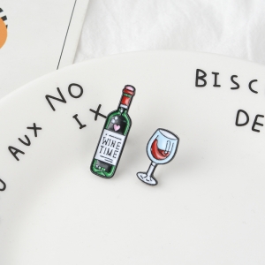 Pin Set Wine Time enamel brooch Idolstore - Merchandise and Collectibles Merchandise, Toys and Collectibles