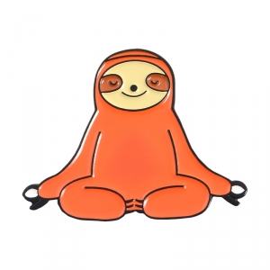 Merch Pin Meditating Sloth Enamel Brooch