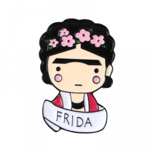 Merch Pin Frida Kahlo Cute Enamel Brooch