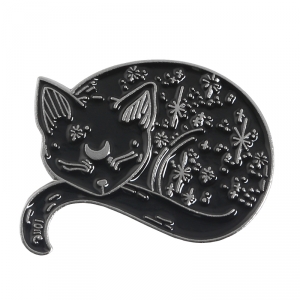 Collectibles Pin Night Celestial Cat Enamel Brooch