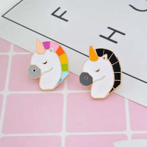 Pin Calm Rainbow Unicorn enamel brooch Idolstore - Merchandise and Collectibles Merchandise, Toys and Collectibles