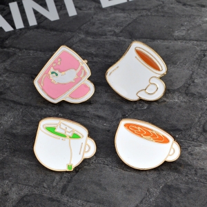 Pin Tea Bag in a Cup enamel brooch Idolstore - Merchandise and Collectibles Merchandise, Toys and Collectibles