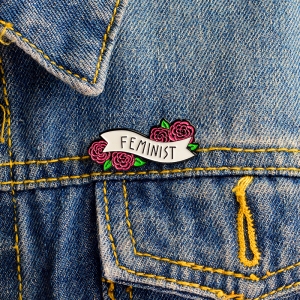 Pin Feminist Flowers enamel brooch Idolstore - Merchandise and Collectibles Merchandise, Toys and Collectibles