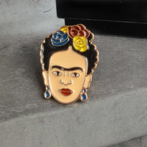 Pin Frida Kahlo Artist enamel brooch Idolstore - Merchandise and Collectibles Merchandise, Toys and Collectibles