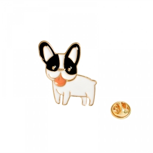 Merchandise Pin Boston Terrier Dog Enamel Brooch