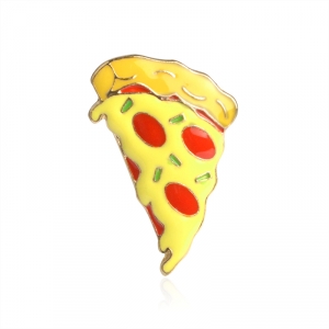 Merchandise Pin Slice Of Pizza Food Enamel Brooch