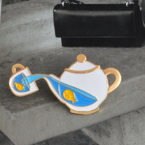 Pin Fish Teapot enamel brooch Idolstore - Merchandise and Collectibles Merchandise, Toys and Collectibles
