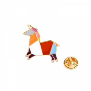 Collectibles Pin Unicorn Origami Animal Enamel Brooch