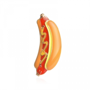 Merchandise Pin Hot Dog Food Enamel Brooch