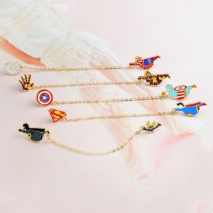 Pin Fat Captain America on Chain enamel brooch Idolstore - Merchandise and Collectibles Merchandise, Toys and Collectibles