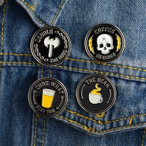 Pin Coffee or Death enamel brooch Idolstore - Merchandise and Collectibles Merchandise, Toys and Collectibles
