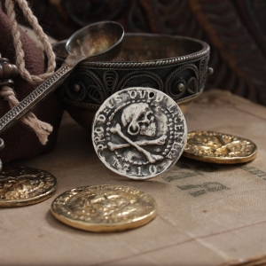 Collectibles Pirate Coin Sigil Gold Jolly Roger Pirate Sailboat