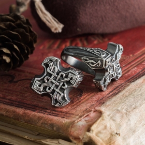 Collectibles Odin Cross Ring Celtic Knot Ring Mythology