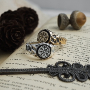Collectibles Vegvisir Ring Vikings Compass Norse Mythology