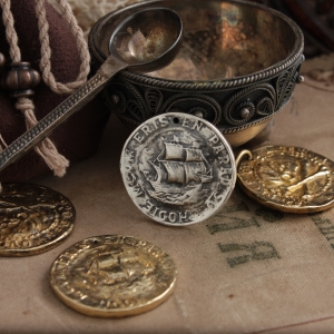 Pirate Coin Sigil Gold Jolly Roger pirate Sailboat Idolstore - Merchandise and Collectibles Merchandise, Toys and Collectibles
