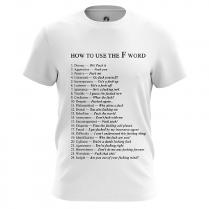 Men’s t-shirt F word Fuck Quote Word Top Idolstore - Merchandise and Collectibles Merchandise, Toys and Collectibles