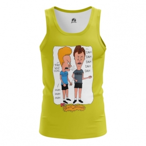Collectibles Men'S Tank Beavis And Butthead Yellow Print Vest