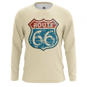 Collectibles Men'S Long Sleeve Route 66 Road Print