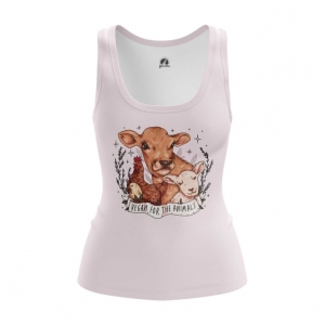 Women’s Tank  Animals Vegan Merch Vest Idolstore - Merchandise and Collectibles Merchandise, Toys and Collectibles 2