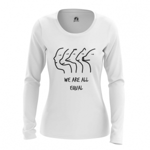 Women’s Long Sleeve We are all equal Vegan Idolstore - Merchandise and Collectibles Merchandise, Toys and Collectibles 2