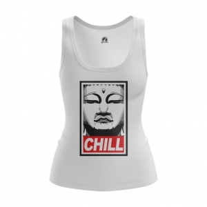 Women’s Tank  Buddha Chill Print Red Vest Idolstore - Merchandise and Collectibles Merchandise, Toys and Collectibles 2