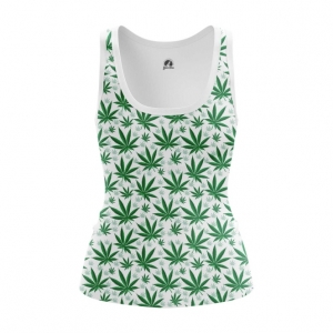 Women’s Tank  Cannabis Print Leafs Vest Idolstore - Merchandise and Collectibles Merchandise, Toys and Collectibles 2