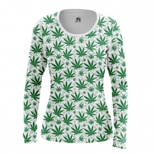 Collectibles Women'S Long Sleeve Cannabis Print Leafs