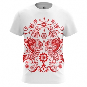 Merchandise Men'S T-Shirt Slavic Art Folk Merch Red Style Top