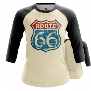 Women’s Raglan Route 66 Road Print Idolstore - Merchandise and Collectibles Merchandise, Toys and Collectibles 2